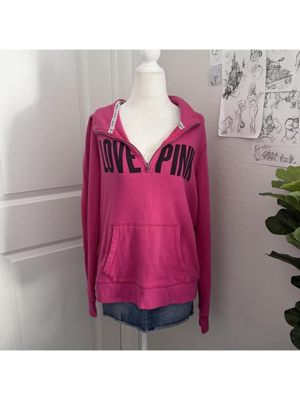 Victoria's Secret PINK quarter zip sweatshirt
